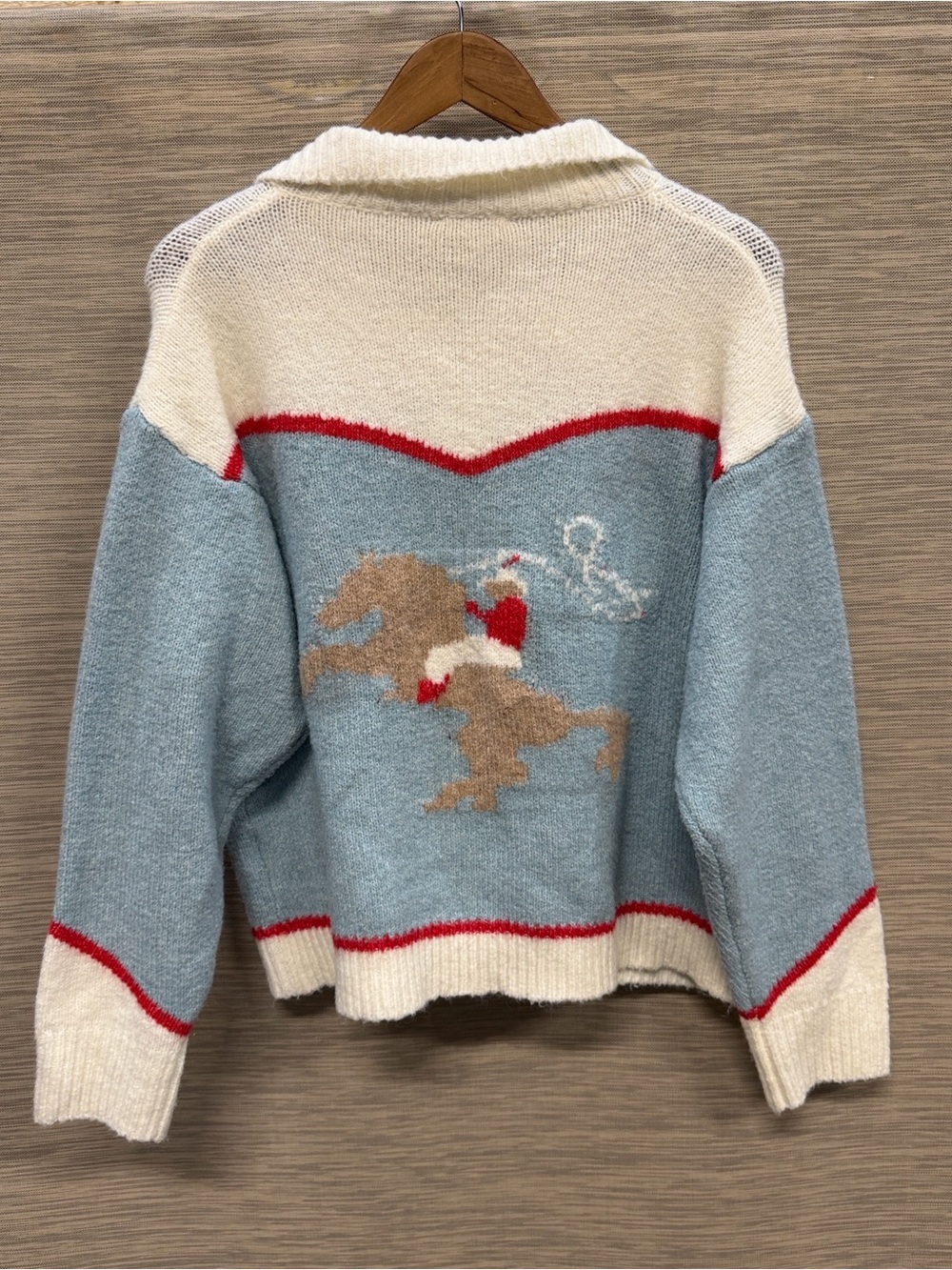 Bailey Rose Cowboy Cardigan Zip Up Western Rodeo Wool Blend Women’s S - Picture 2 of 6